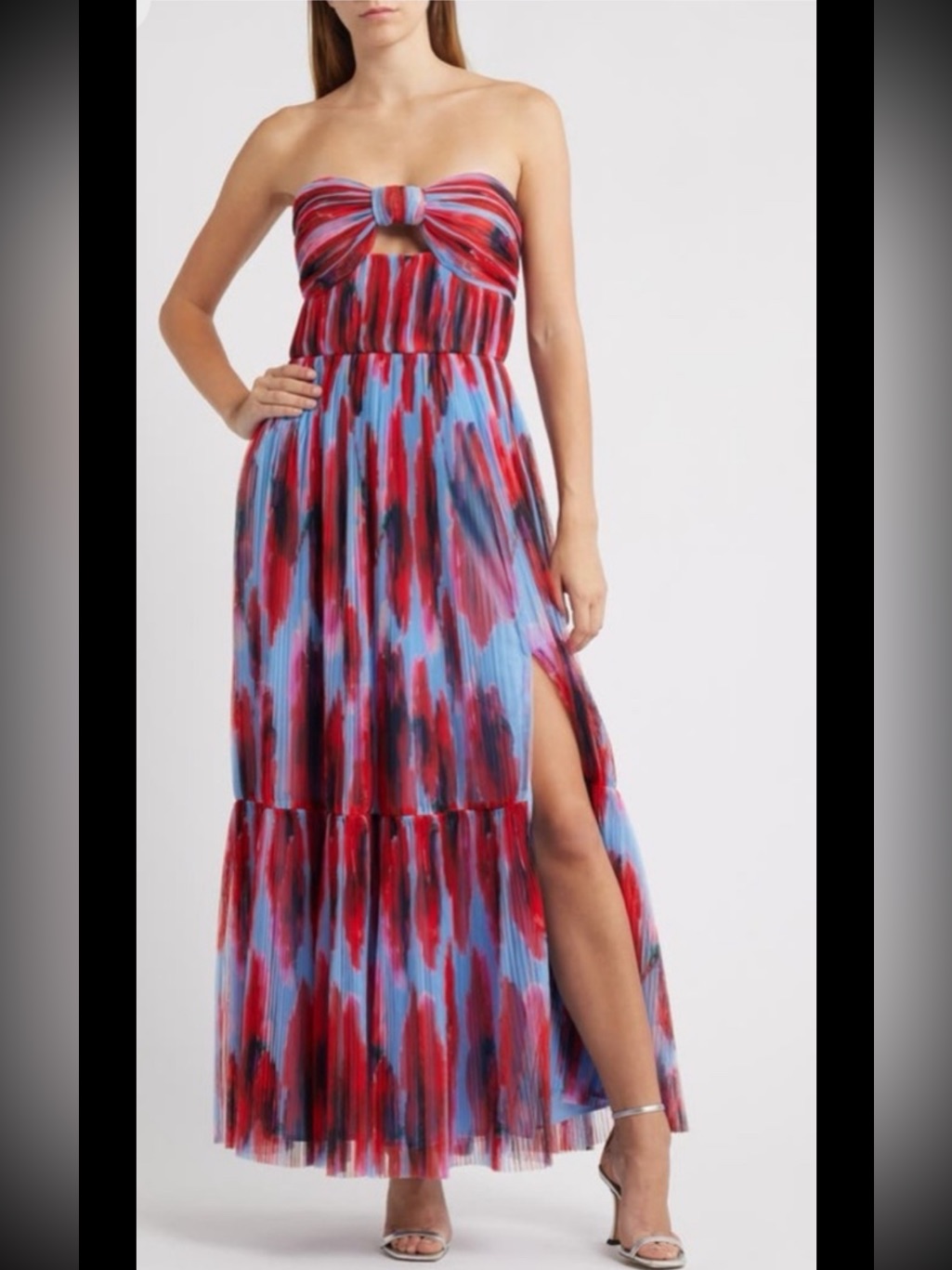 Hutch Pleated Tulle,Corset Bodice,Strapless Maxi Dress,Sz 4, New